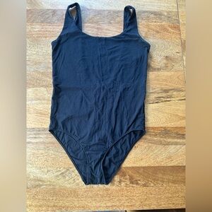 Everlane - tank bodysuit, black, size medium